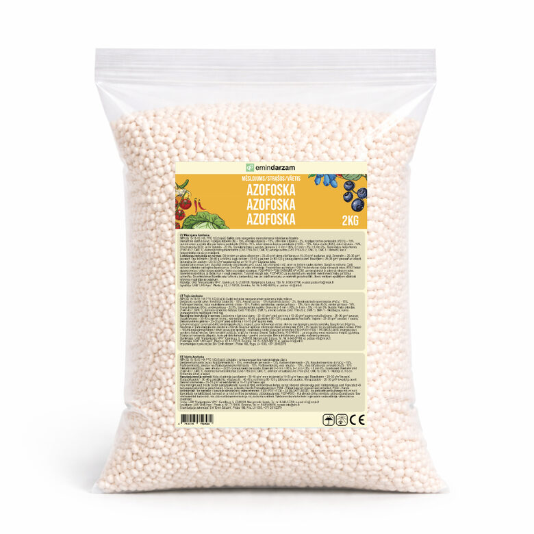Granulētais mēslojums AZOFOSKA. 2kg