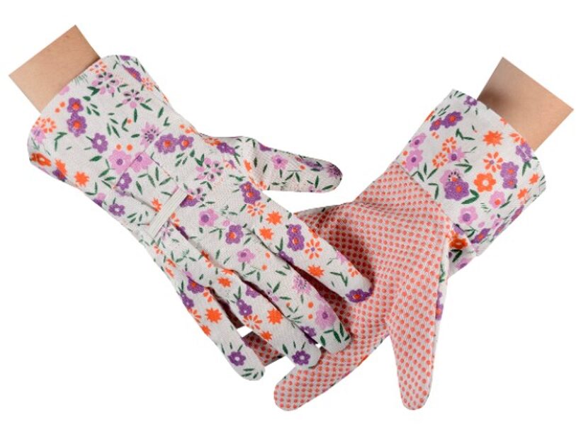 Cimdi daiļajām dārzniecēm ar PVC pārklājumu (M). 1gb