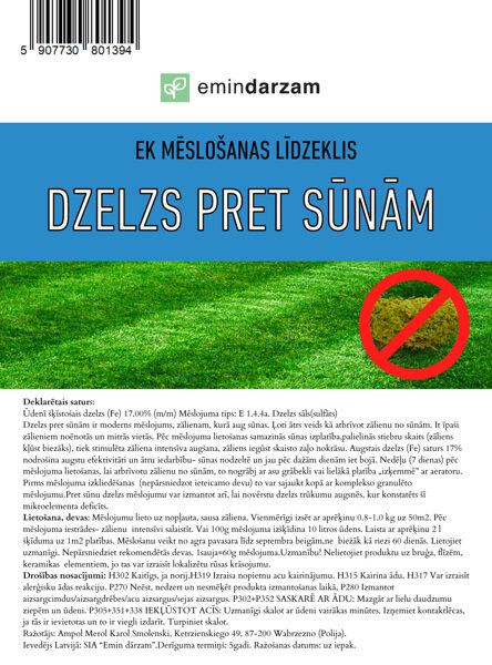 Dzelzs pret sūnu Fe 18% 1kg