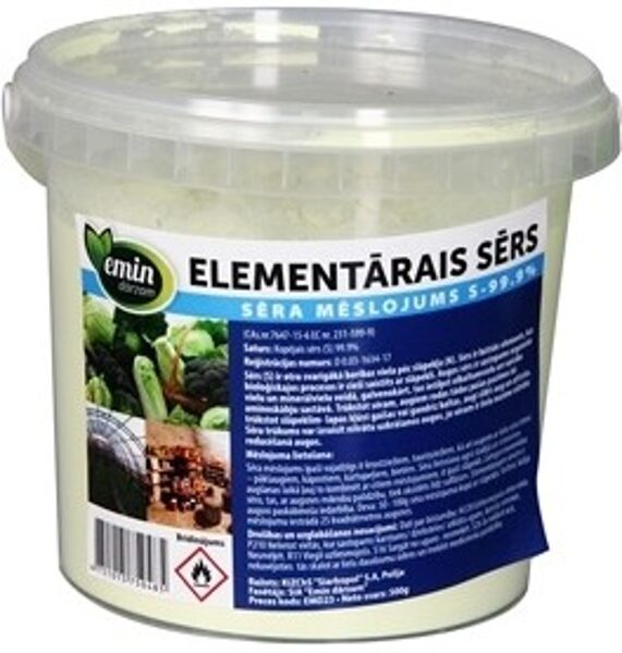 Mēslojums Sērs elementārais 500g. 1gb