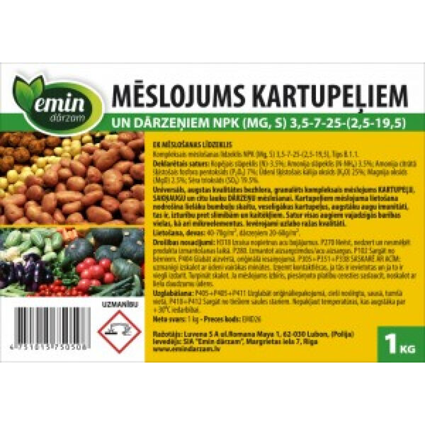 Granulēts mēslojums Kartupeļiem. 1kg