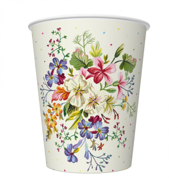 Papīra glāzes ar puķu apdruku 8.gb