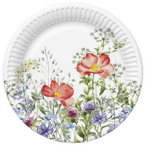 Papīra šķīvis Vasaras ziedi 8.gb