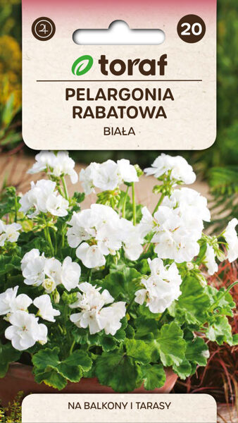 Pelargonijas zonālās baltas 0.05g. Pelargonju sēklas.