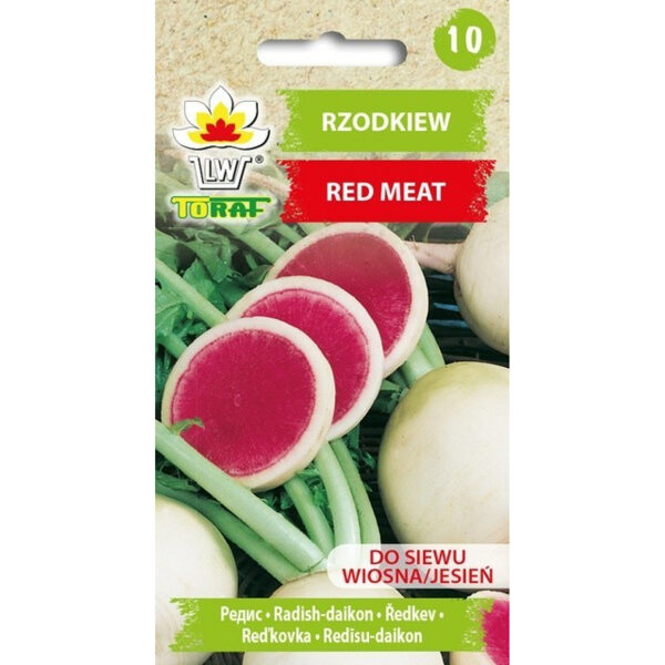 Redīsi baltie Red Meat 1g. Redīsu sēklas.