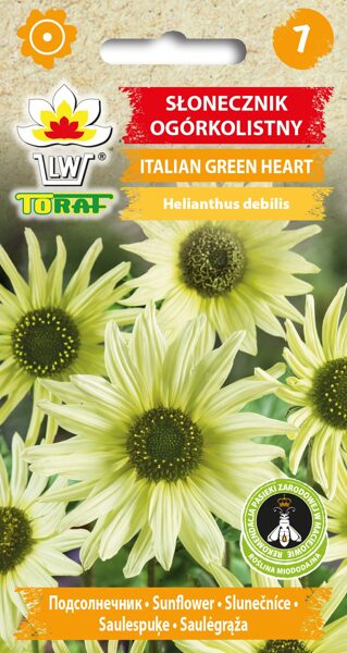 Saulespuķes Italian Green Heart 0.5g. Saulespuķu sēklas.