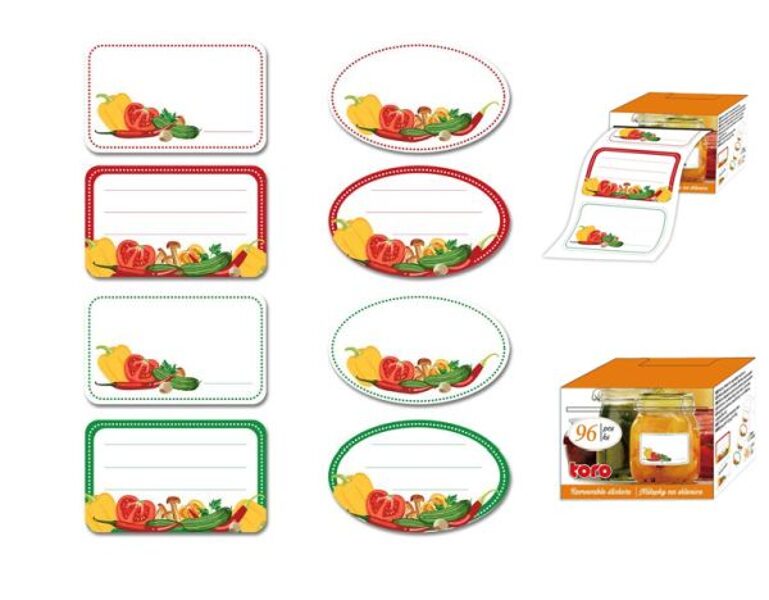 Uzlīmes burkām Dārzeņi. 96gb