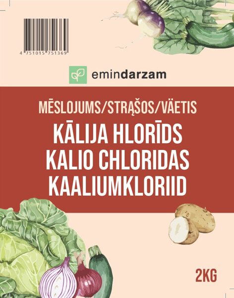 Kālija Hlorīds granulēts mēslojums. 2kg