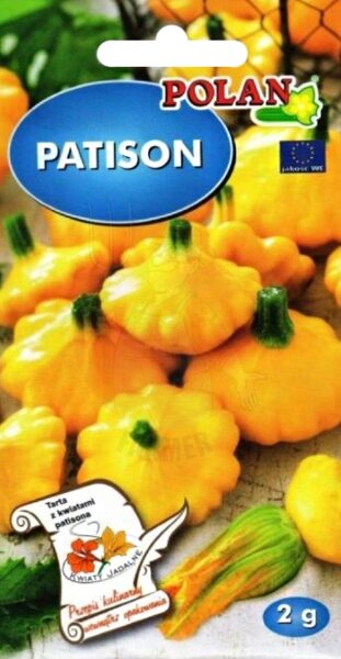 Patisoni dzelteni Orange 2g. Patisonu sēklas.